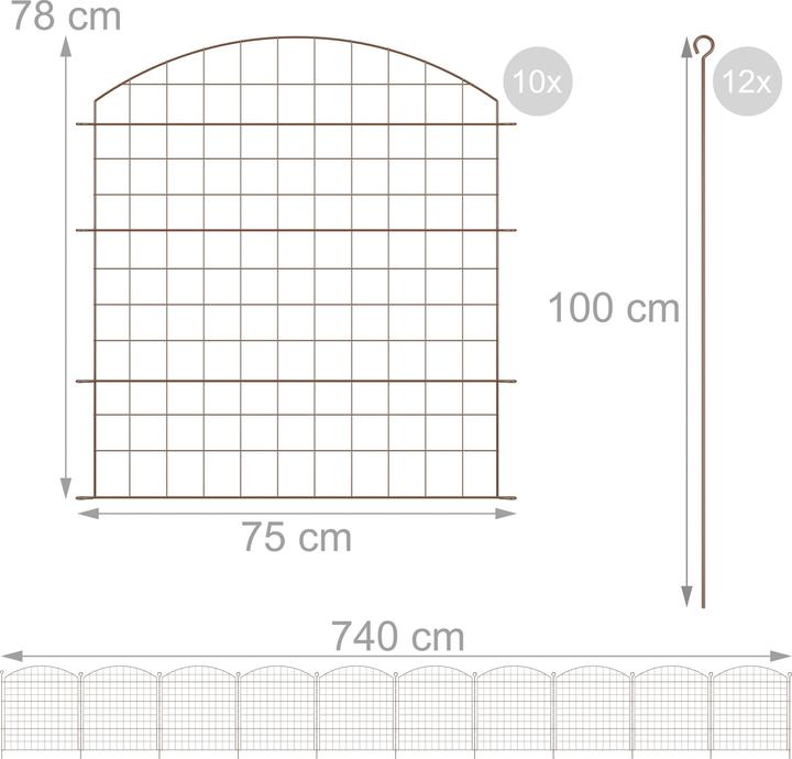 Actual product image Relaxdays 10x Garden-Fence