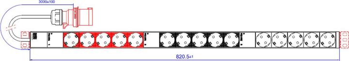 Actual product image Bachmann Power strip (15 x, CEE 7/3, 3 m)