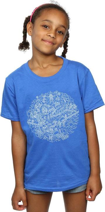 Actual product image Star Wars Girls Christmas Death Star Cotton T-Shirt (152, 158)