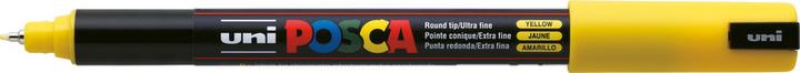 Actual product image Posca Extra Fine Marker PC-1MR Fineliner (Yellow, Black, 0.70 mm, 1 x)