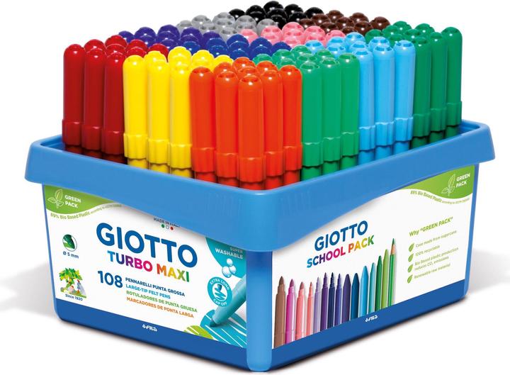 Produktbild Giotto Filzstifte Turbo Color Maxi (Mehrfarbig, 108 x)