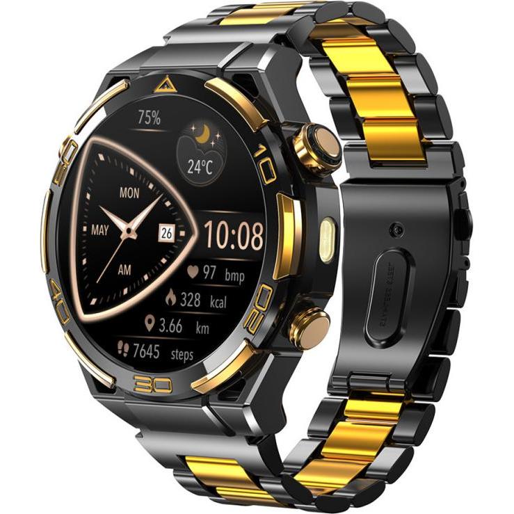 Blackview W90 Pro (Montre connectée - 1.43" - Appels Bluetooth) Noir (48.60 mm), Smartwatch