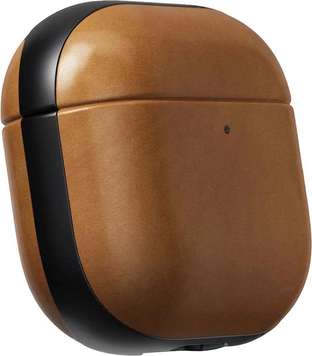 Actual product image Nomad Modern Leather Case Airpods 4 English Tan-C (Headphone bag)