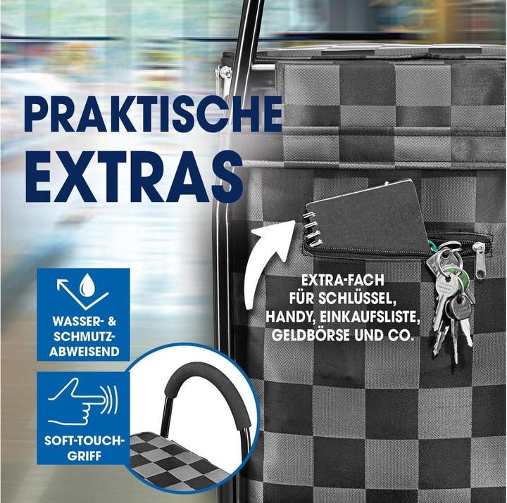 Produktbild Easymaxx Einkaufstrolley 52 l, Schwarz / Grau