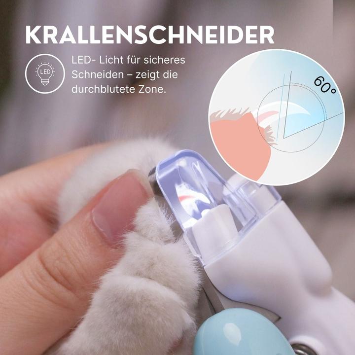 Produktbild Hermex Tiernagelschneider Tiernagelschere LED-Krallenschneider Krallenzange (Hund, Katze)