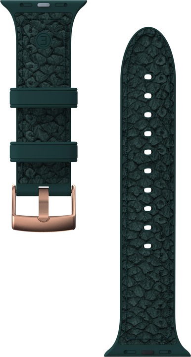 Actual product image Njord Jord Watch Strap For (44 mm, 45 mm, Vegan Leather, Salmon leather, Stainless steel fastener, Apple Watch)