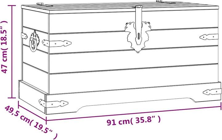Image du produit vidaXL Aufbewahrungstruhe (91 cm, 1x)