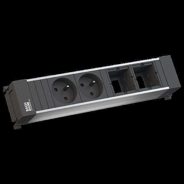 Thumbnail - Bachmann, Steckdosenleiste, Power Frame 2xUTE 2xCM GST18 (2 x, CEE 7/5, CEE 7/3, 0.20 m)