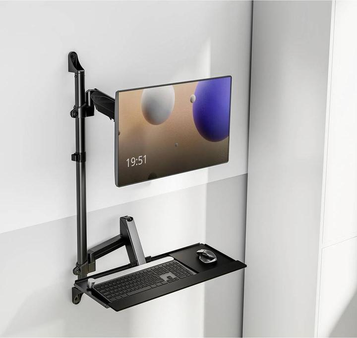 Produktbild myWall My Wall HL64L 1 Stück Monitor-Wandhalterung 43,2 cm (17") - 81,3 cm (32") Schwar (Wand, 32")