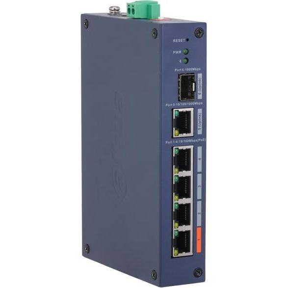 Dahua Tecnologia degli interruttori SWITCH PRZEMYSŁOWY POE CHS4106-4ET-60 6-PORTOWY, 4 PoE SFP (6 porte), Switch di rete, Blu