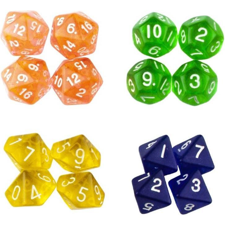 JTI 16er-Pack Würfel zu Dungeons and Dragons