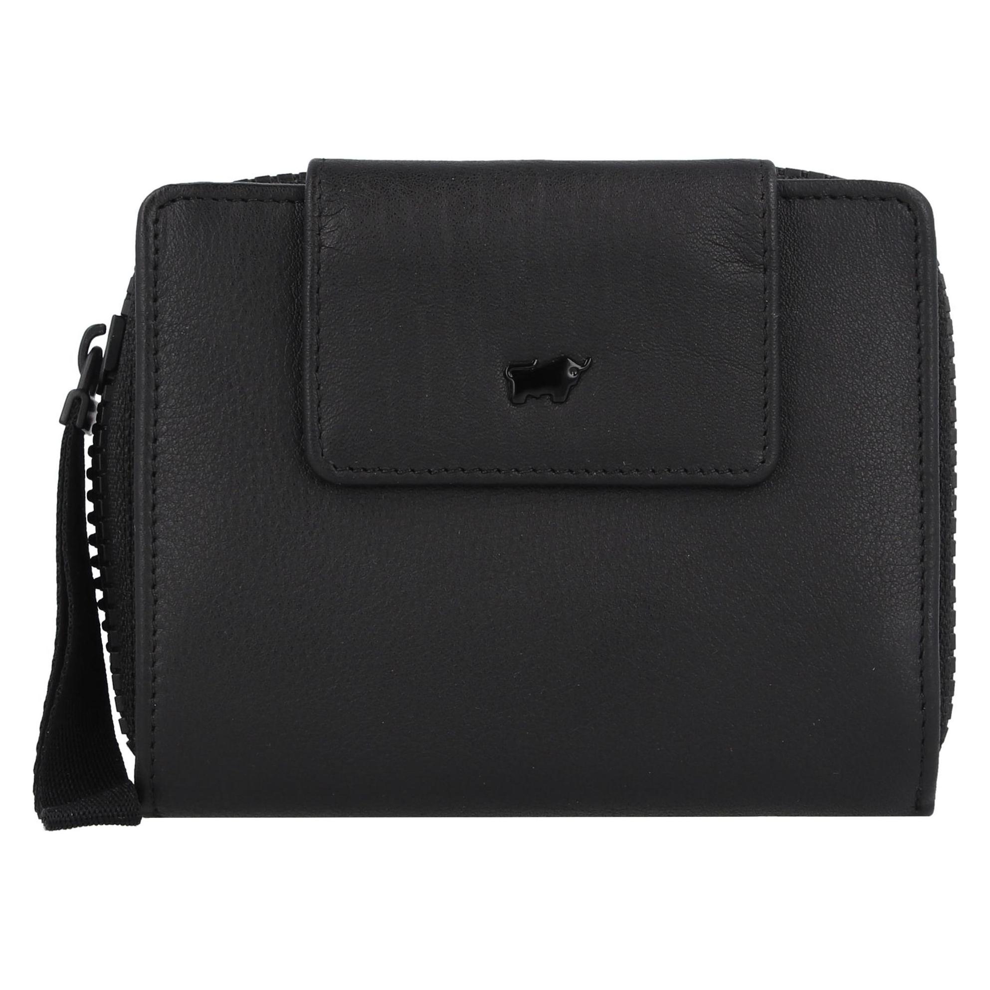 Braun Büffel, Unisex, Portemonnaie, Capri Geldbörse Leder 12 Cm, Schwarz