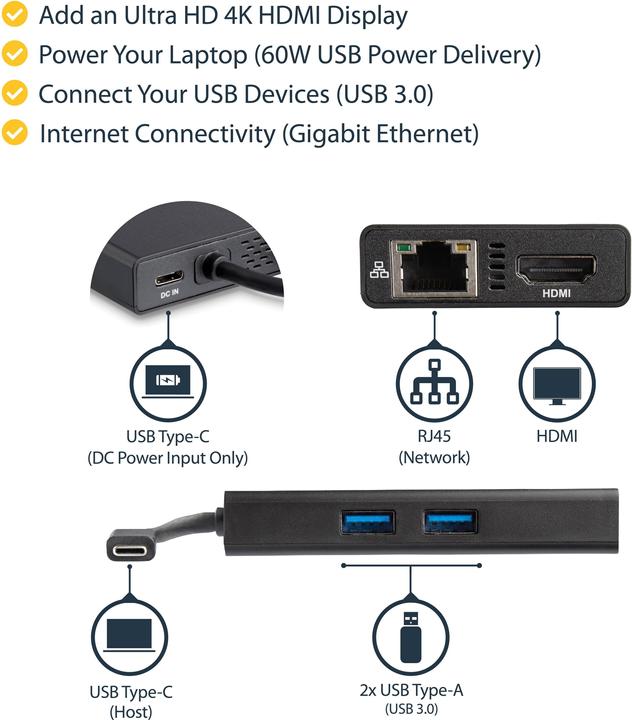 Image du produit StarTech Adaptateur multifonctionnel Usb-c (USB-C)