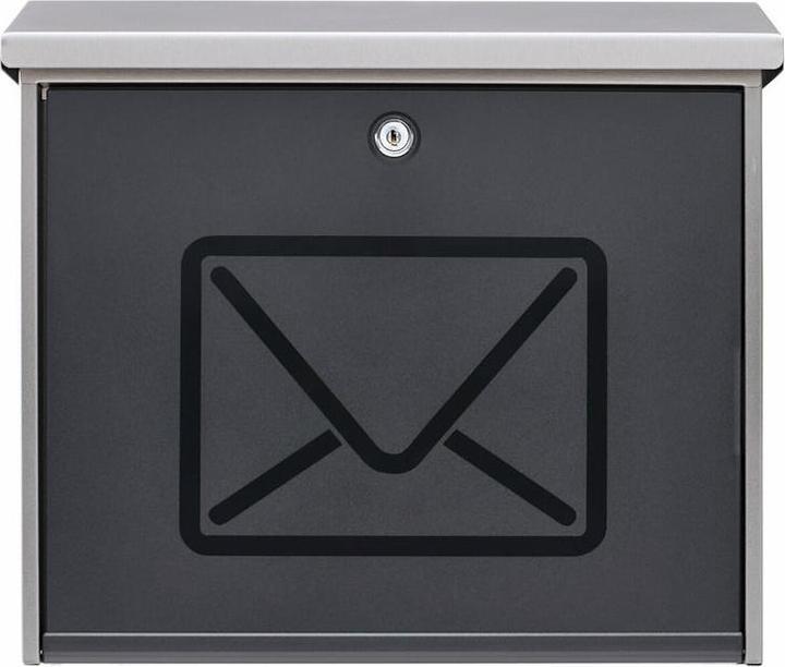 Image du produit Burg Wächter Boîte aux lettres en acier inoxydable LxHxP 380/340/148 mm Lucca 3713 Ni avec arrêt d'ouverture
