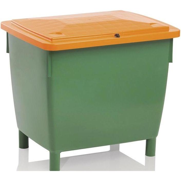 Craemer, Streuwagen + Handstreuer, Streugutbehälter L945xB725xH930 mm 400 l HD-PE grün/orange ohne Entnahmerutsche