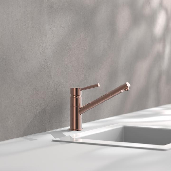 Actual product image Schütte Kitchen tap CORNWALL Sink mixer tap copper look Swivelling 79145