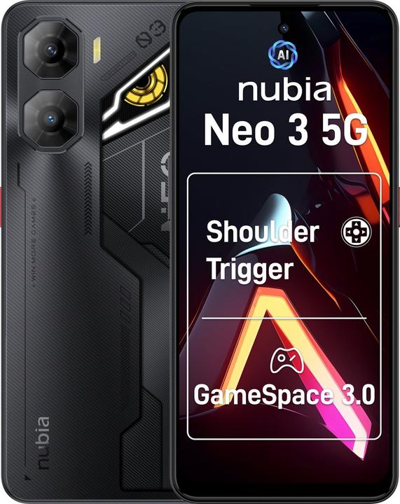 Nubia Smartphone Neo 3 5G 8/256GB Shadow Bl. (256 GB, Shadow Black, 267.72", 5G)