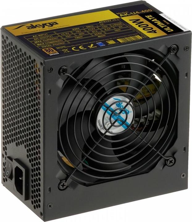 Produktbild Akyga Ultimate ATX Power Supply 400W AK-U4-400 80+Bronze Fan12cm P8 4xSATA PCI-E (400 W)