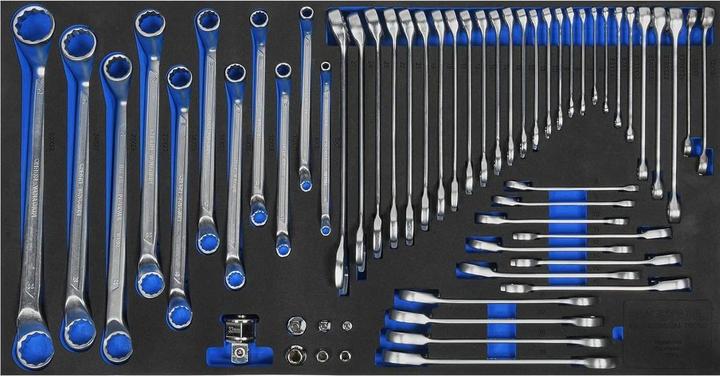 Produktbild SW-Stahl Z3011-5 Werkstattwagensortiment, Schrauben- und Ratschenschlüssel, 57-teilig I Werkzeugwage