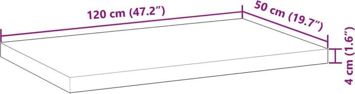 Produktbild vidaXL Schreibtischplatte Unbehandelt Akazie (120 x 50 x 4 cm)