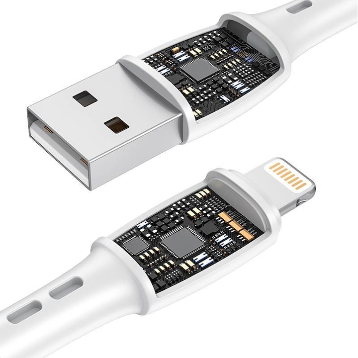 Produktbild Vipfan USB to Lightning cable Racing X05, 3A, 2m (white) (2 m, USB 3.0)
