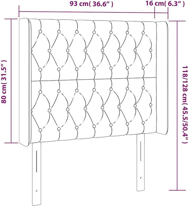 Actual product image vidaXL Bode (93 x 16 x 128 cm)