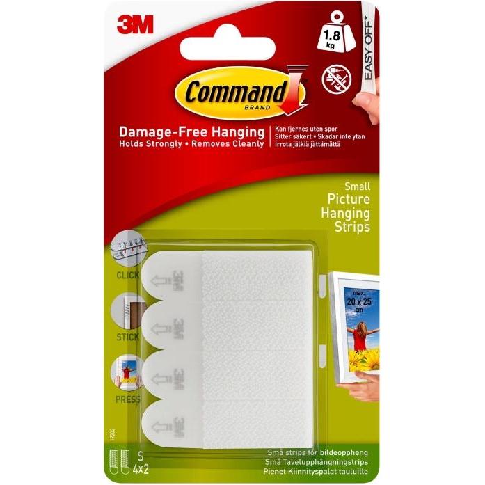 3M, Accessori protezione sul lavoro, Strisce di comando per la biliatura, hvid, 4 x 2 strisce små, 1,8