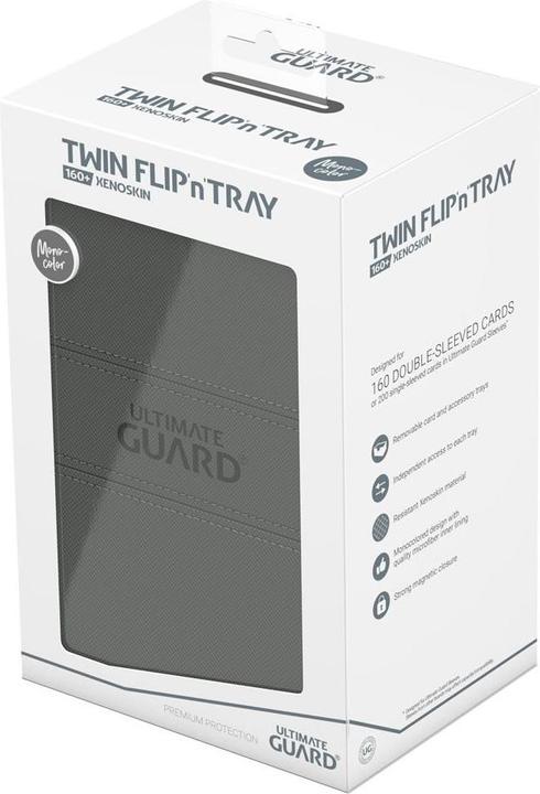 Produktbild Ultimate Guard Twin Flip'n'Tray 160+ XenoSkin Monocolor Gris