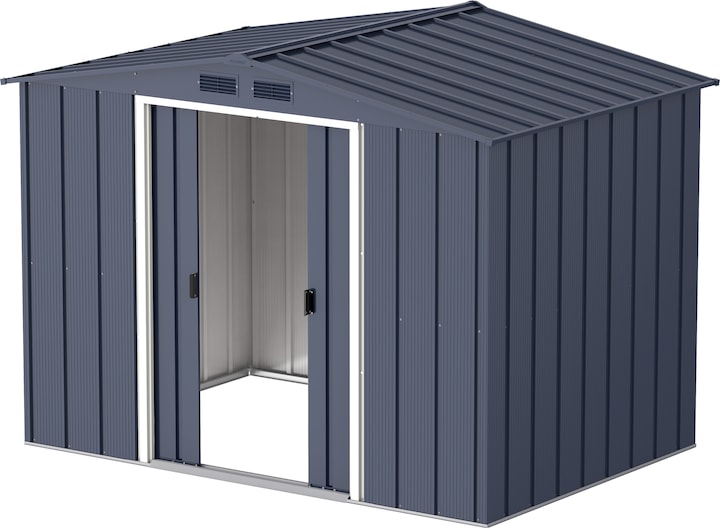 Produktbild Tepro Gerätehaus Eco 8x6, anthrazit/weiss