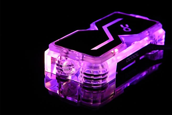 Immagine prodotto Alphacool Connettore GPX SLI doppio - Plexi - RGB indirizzabile - 3 spazi PCI-E