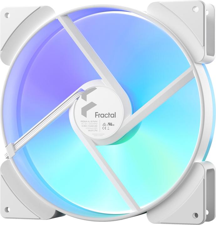 Produktbild Fractal D. Prisma AL-18 ARGB PWM White FD-FAN-PRI-AL18-PWM-WT (180 mm, 1x)
