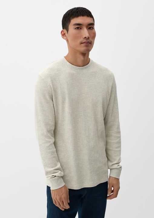 Produktbild s.Oliver T-Shirt Longsleeve mit Waffelpiqué-Struktur (3XL)