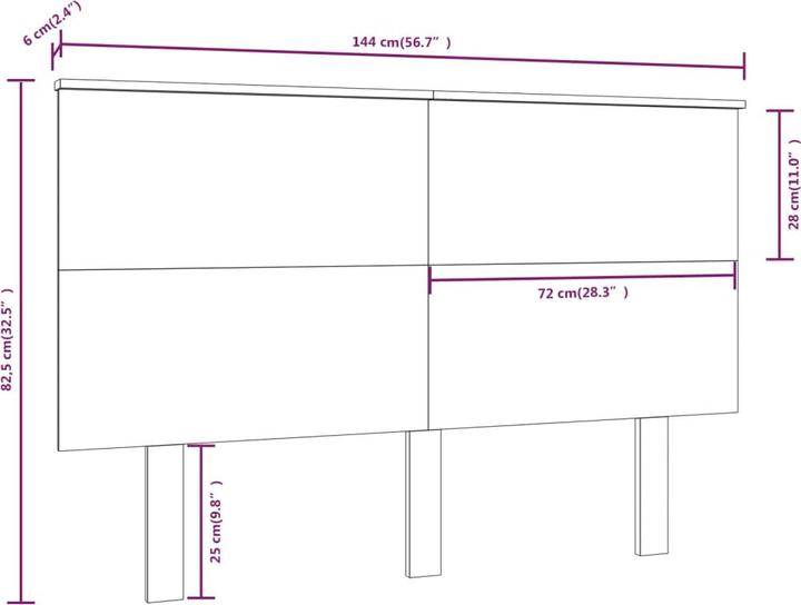 Actual product image vidaXL Farkas (144 x 6 x 82.5 cm)