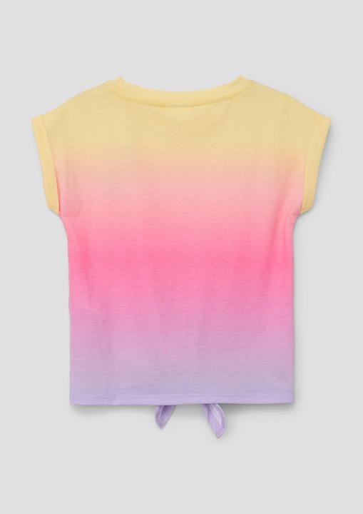 Actual product image S.Oliver T-Shirt T-Shirt mit Farbverlauf und Knoten-Detail (92)