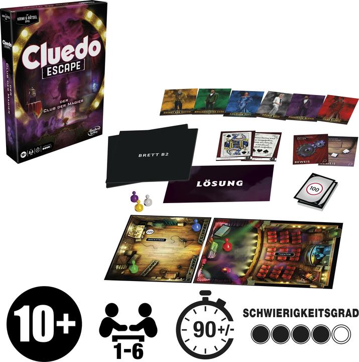 Image du produit Hasbro Gaming Clue Escape The Illusionists Club Le club des magiciens (Allemand)