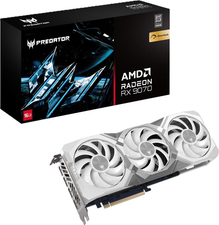 Acer Predator BiFrost AMD RX9070 OC 16GB WHITE (16 GB)
