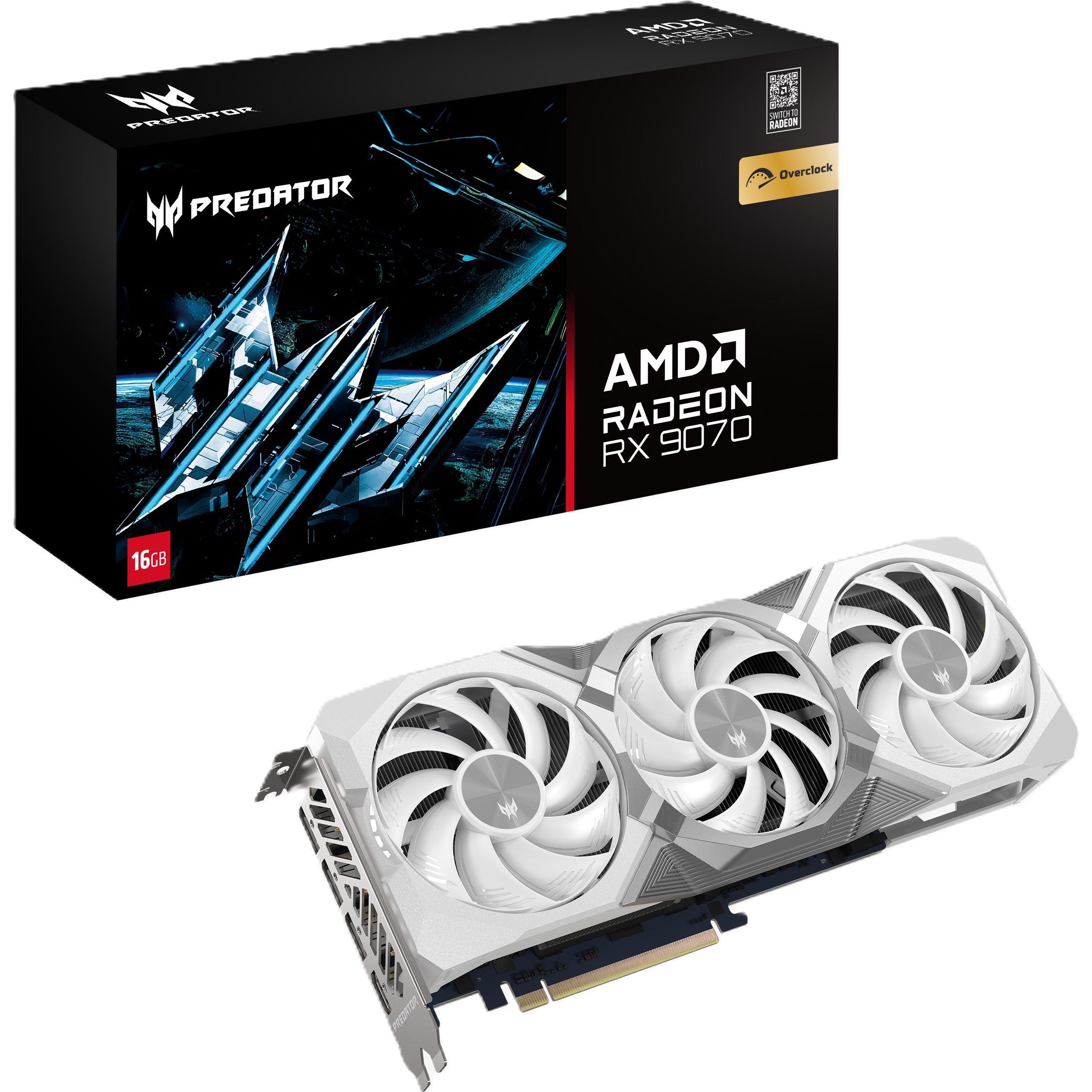 Acer Predator BiFrost AMD RX9070 OC 16GB WHITE (16 GB), Grafikkarte