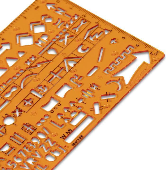 Image du produit Standardgraph Zeichenschablone Taktische Zeichen NATO 8353 orange (19 cm, Matières plastiques)