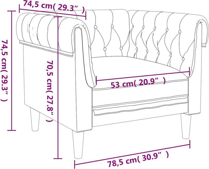 Image du produit vidaXL Chesterfield Sessel