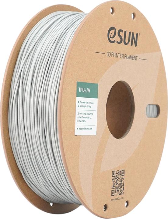 Image du produit eSUN TPU-LW Grau Leichtes TPU Filament 1.75mm 750g (TPU, 1.75 mm, 1000 g, Gris)