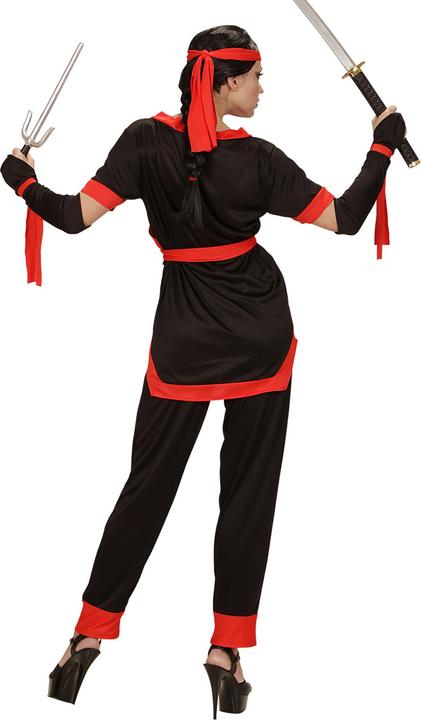 Actual product image Widmann NINJA GIRL (jacket, trousers, belt, fingerless gloves, cords, headband), XS (XS)