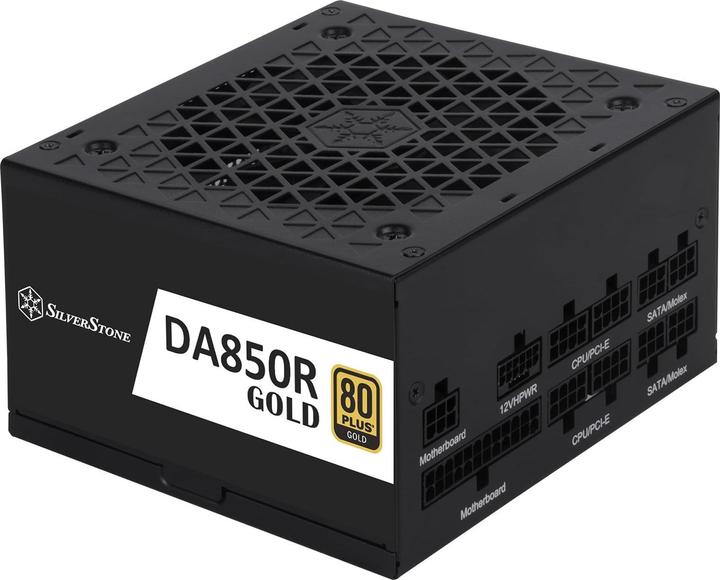 Actual product image Silverstone SST-DA850R-GM - 80 PLUS Gold 850W fully modular ATX power supply, silent running 120mm F (850 W)
