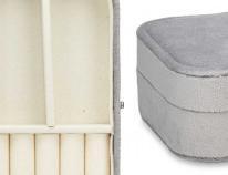 Giftdecor graues rechteckiges Schmuckkästchen