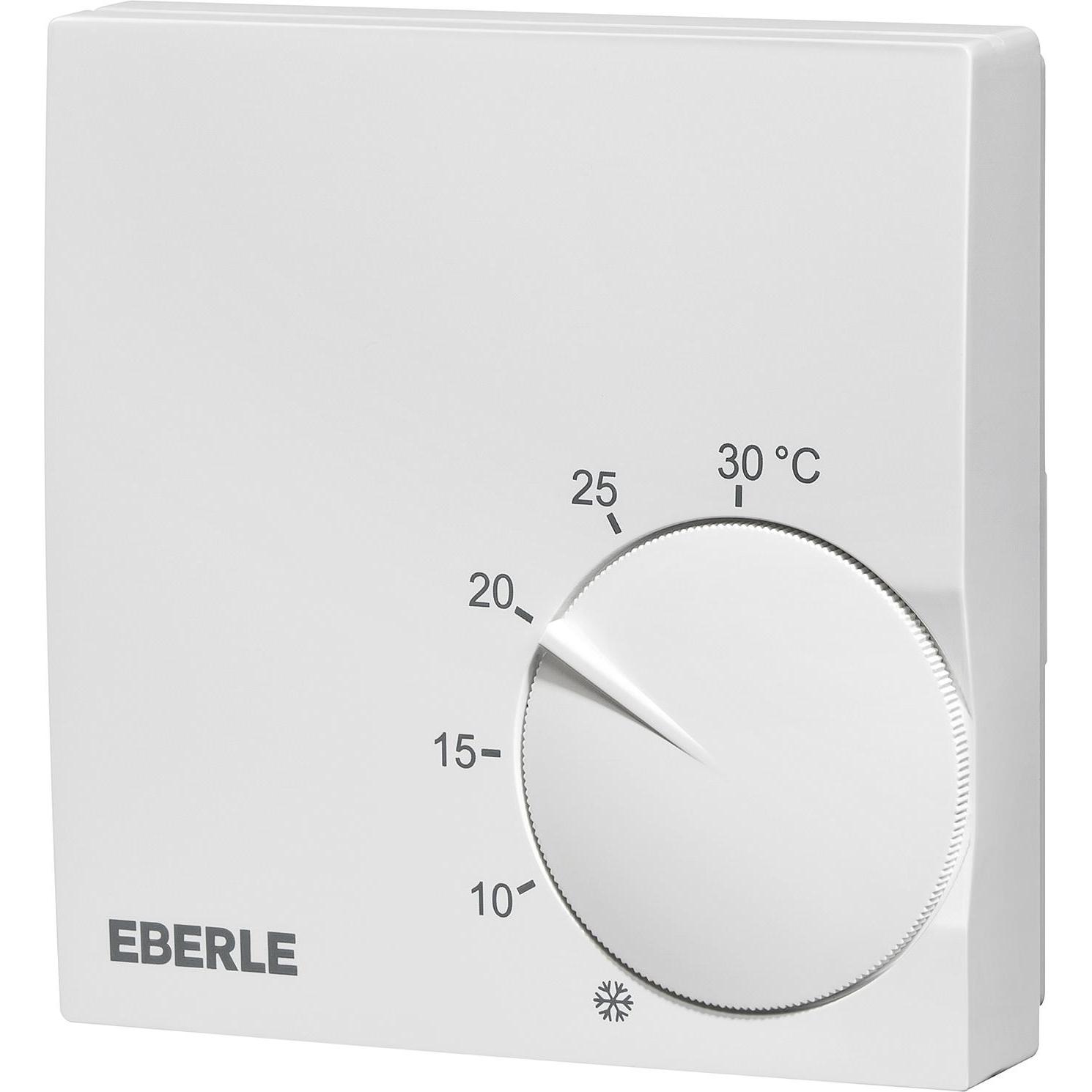 Eberle Controls Raumthermostat RTR S 6124 6, Slimline Raumtemperaturregler, Thermostat, Weiss