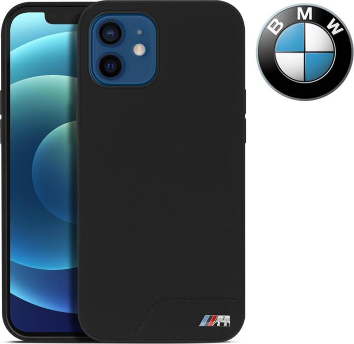 Produktbild BMW M Hard Case PU Leather für Apple iPhone 12 mini - black (Apple iPhone 12 mini)