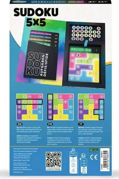 Productafbeelding Ravensburger ThinkFun - Sudoku 5x5 (Duits, Italiaans, Frans)