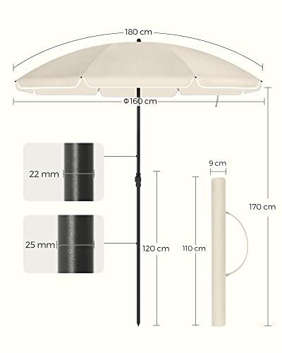 Actual product image Songmics Parasol for beach beige (1.60 m)