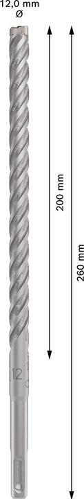 Produktbild Bosch Zubehör PRO SDS plus-5X Hammerbohrer, 12 x 200 x 260 mm (12 Millimeter)