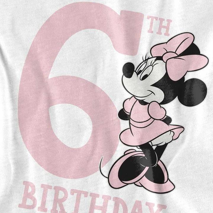 Immagine prodotto Disney Maglietta 6° Compleanno Topolina Bambini (152, 158)