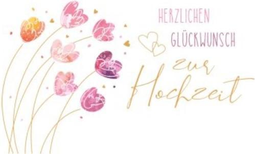 Goldbek Vermählungskarte Blumen (1 Stk.)